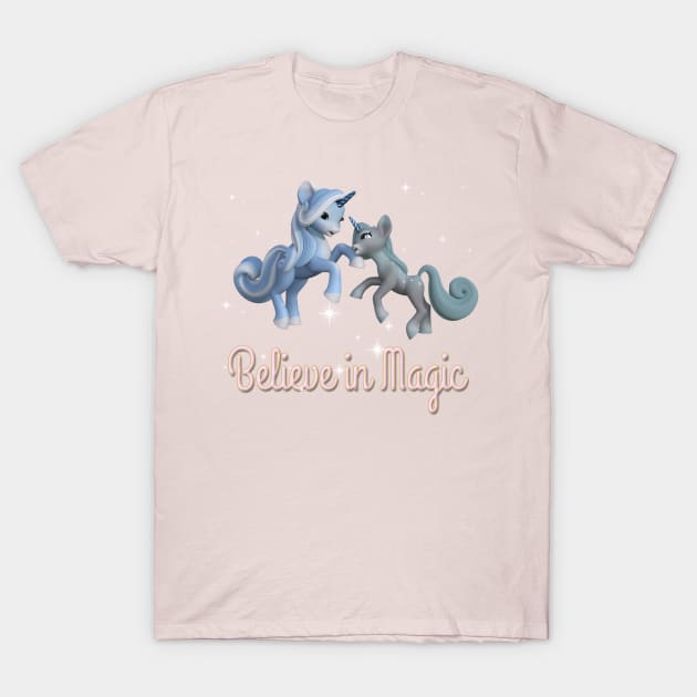 Believe in Magic Unicorn Art T-Shirt by AlondraHanley